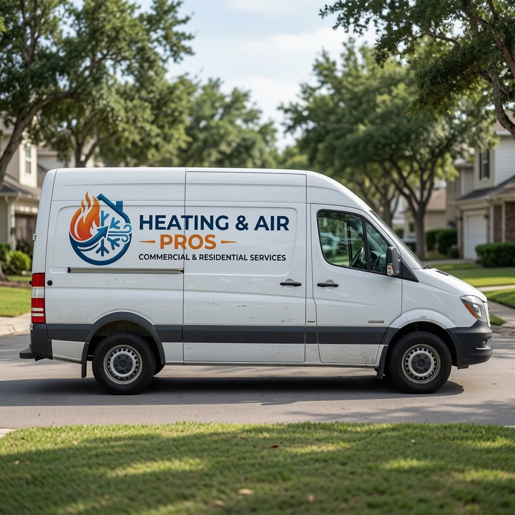 Local heating and air service van serving Colorado Springs
